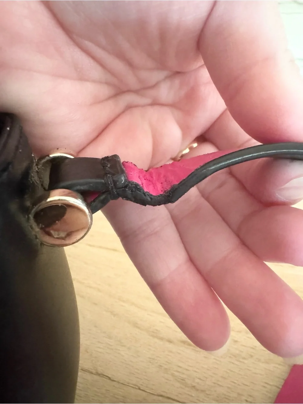 Kate Spade Black Crossbody with Pink Strap Accent ***